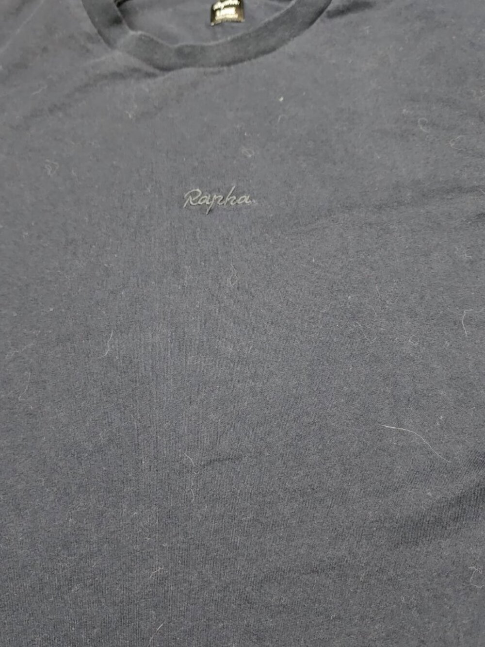 Rapha Cycling T shirt 100% cotton Performance Size Large L Navy Blue USA Run - Picture 3 of 5